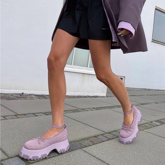 CHARLES & KEITH Recycled Polyester Bow Ballerinas In Lilac - Picture 10 of 10